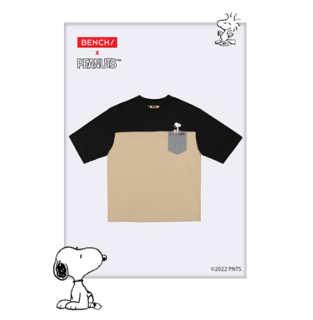 BOO0101 - BENCH/ x Peanuts Men's Crew Neck Pocket Tee