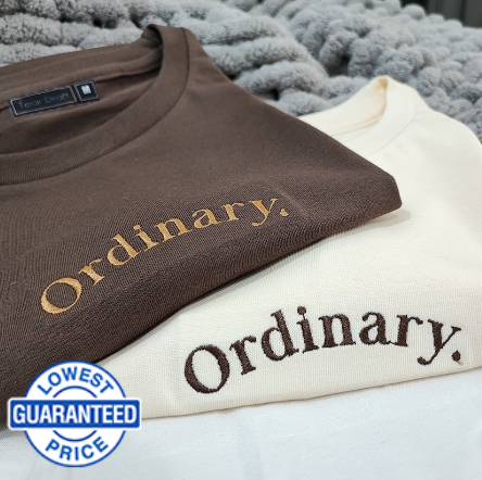 Embroidered Ordinary Tee | TEAR DRAFT CLOTHING